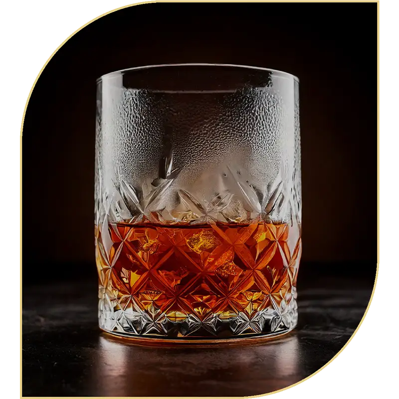 Glass of chilled brandy